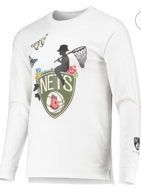 Sue tsai limited edition Brooklyn nets! White Long Sleeve Tee